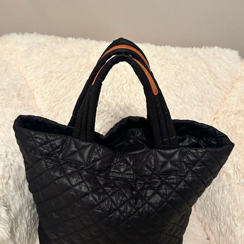 MZ Wallace Medium Metro Tote Deluxe - Black REC